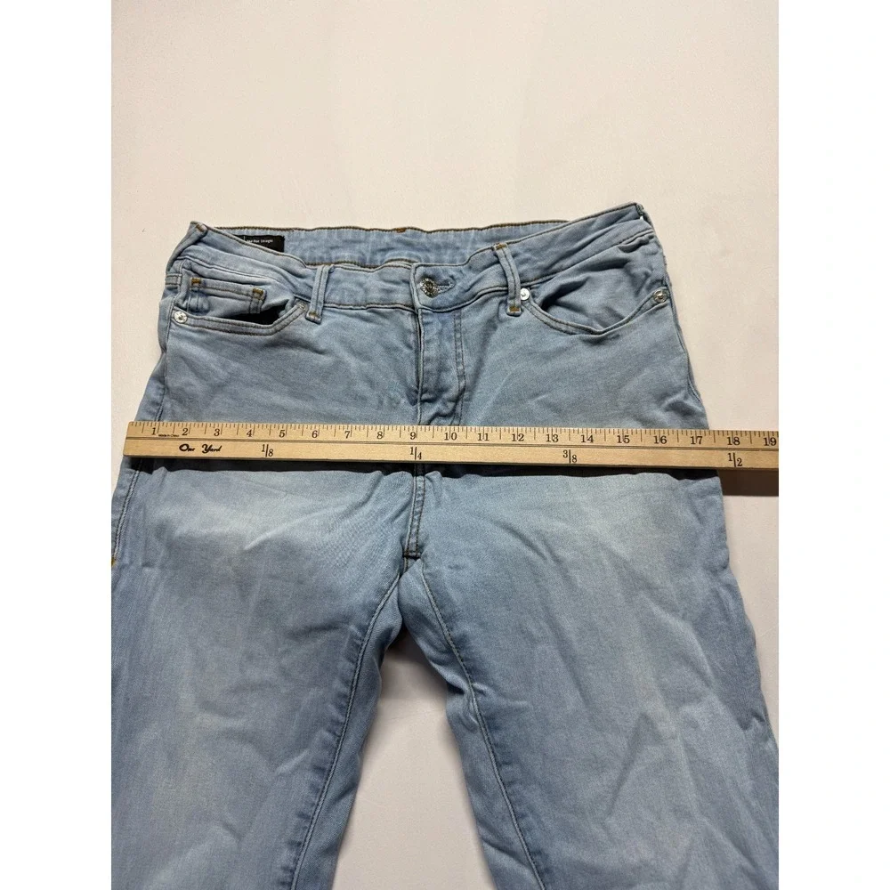 True Religion Billie Mid Rise Straight Jeans Men 32 Blue Light Wash Denim Cotton